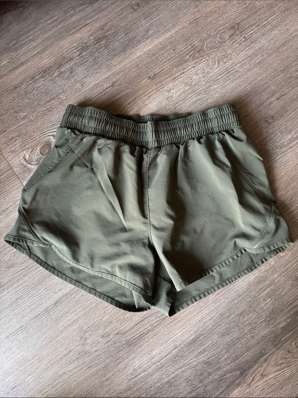 Women's Olive Green Athletic Shorts